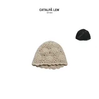 CatalpaLew「花织旧檐」墟生美学森系四季粗针钩花镂空帽子#C40180