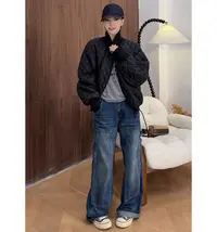 小静静一会【立领廓形羽绒服】2025秋冬新款百搭宽松外套2509C6157