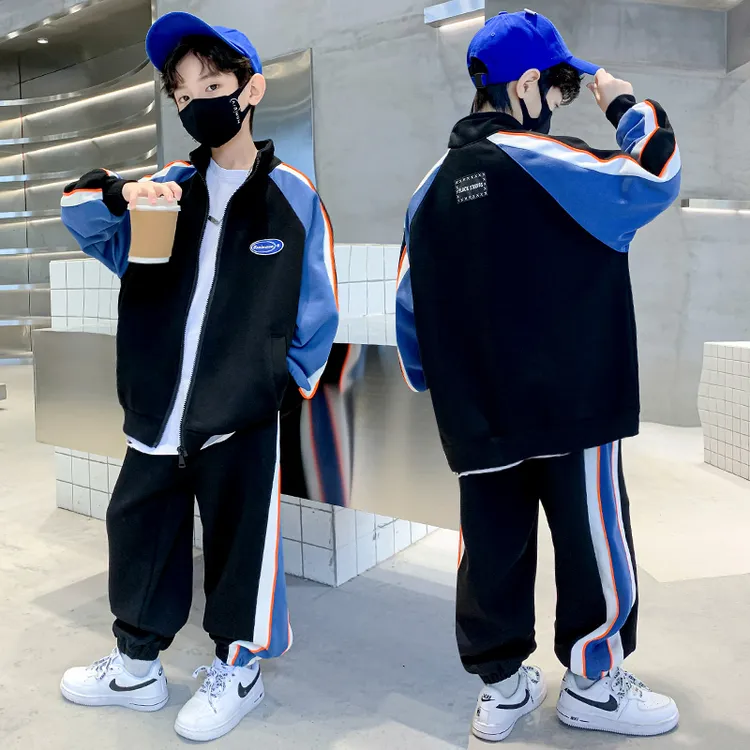 男童套装秋款2025新款儿童韩版运动两件套衣服中大童洋气男孩童装