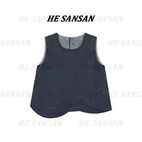 【SANSAN】设计款轻奢亚麻气质无袖百搭休闲马甲DY-6904