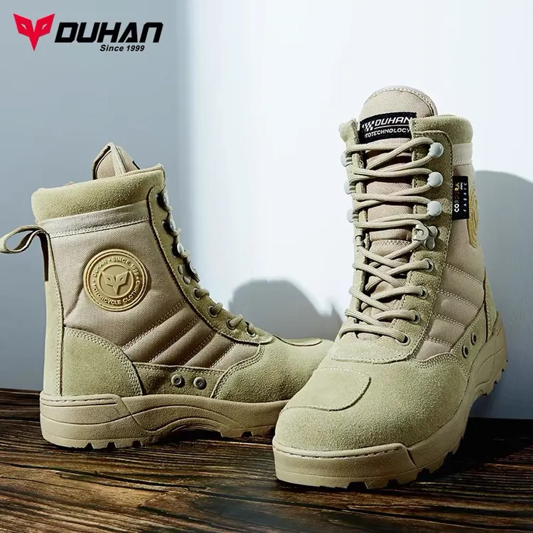 DUHAN杜汉骑行鞋男摩托车骑行靴子女机车越野拉力四季通用护具