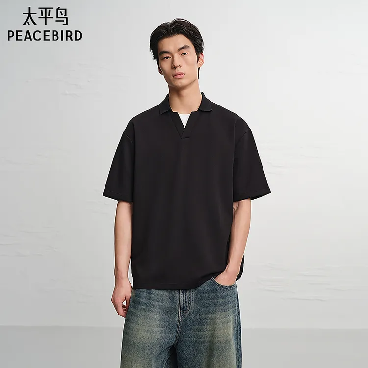 太平鸟男装26夏季新品休闲时尚男士短袖polo衫BACOG2543