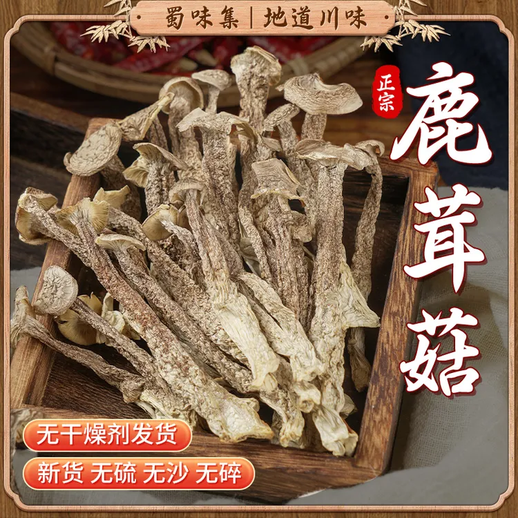 蜀味集鹿茸菇干货250g云南鹿茸菌非特级野生脆脆菇特产煲汤食材