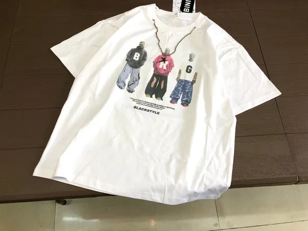 2025夏季新款男童潮牌个性棉质短袖T恤150-180