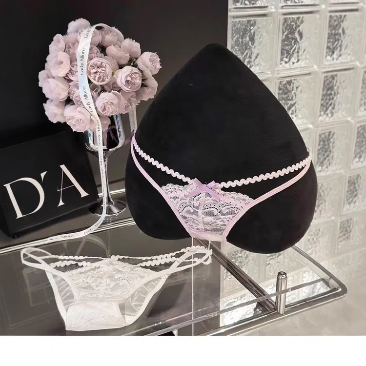 小仙女内裤女生纯棉气质镂空细带蕾丝女绑带禁欲棉裆三角内裤