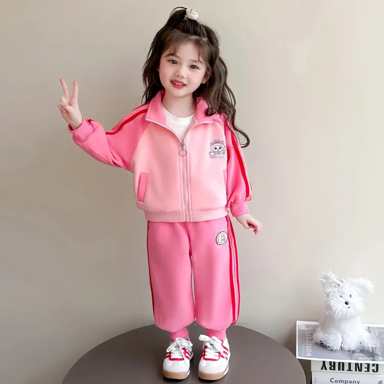女宝宝外套拉布布套装秋装2025新款洋气儿童时髦两件套女童衣服潮