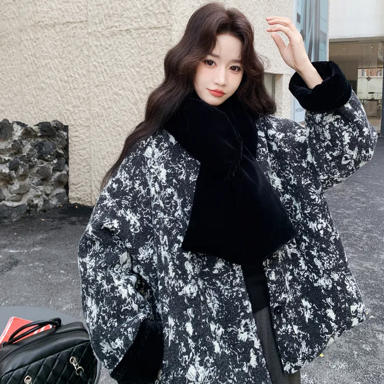 黑色加厚设计感秋冬羽绒服女2025冬季巨好看保暖厚实白鸭绒外套