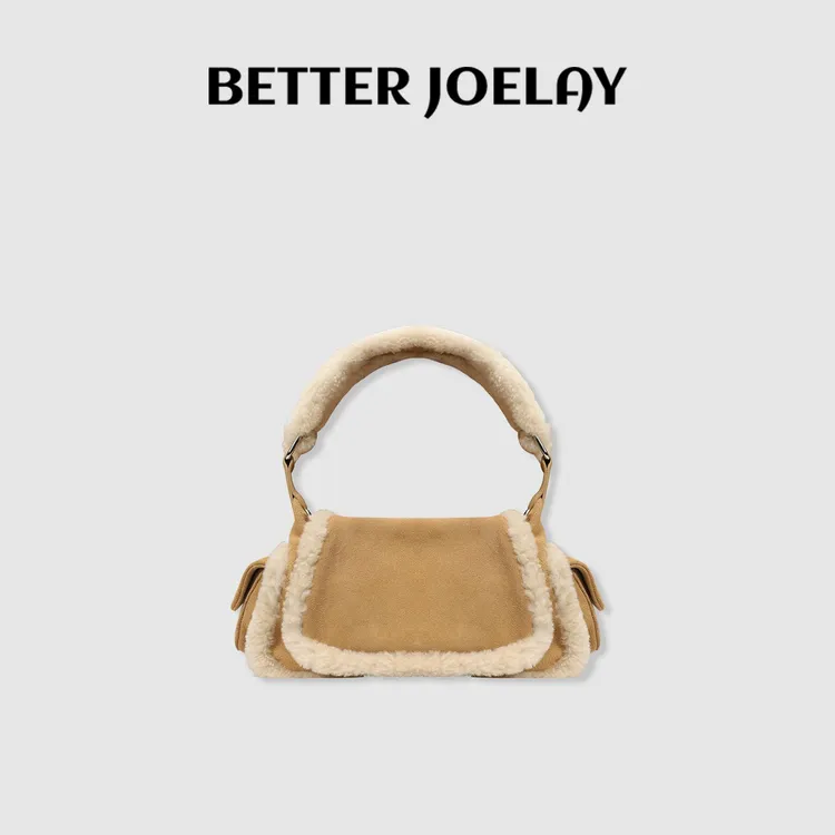 BETTER JOELAY-【绒边小挎】时尚单肩斜挂手提包百搭高级感Z6381