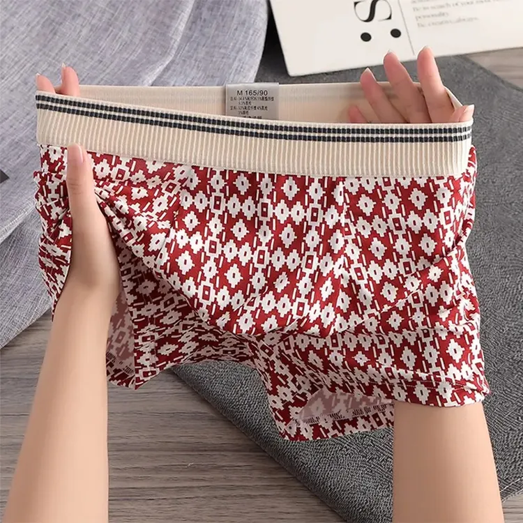 贾鲁萨加高端时尚男士潮流简约印花运动个性舒适透气平角内裤