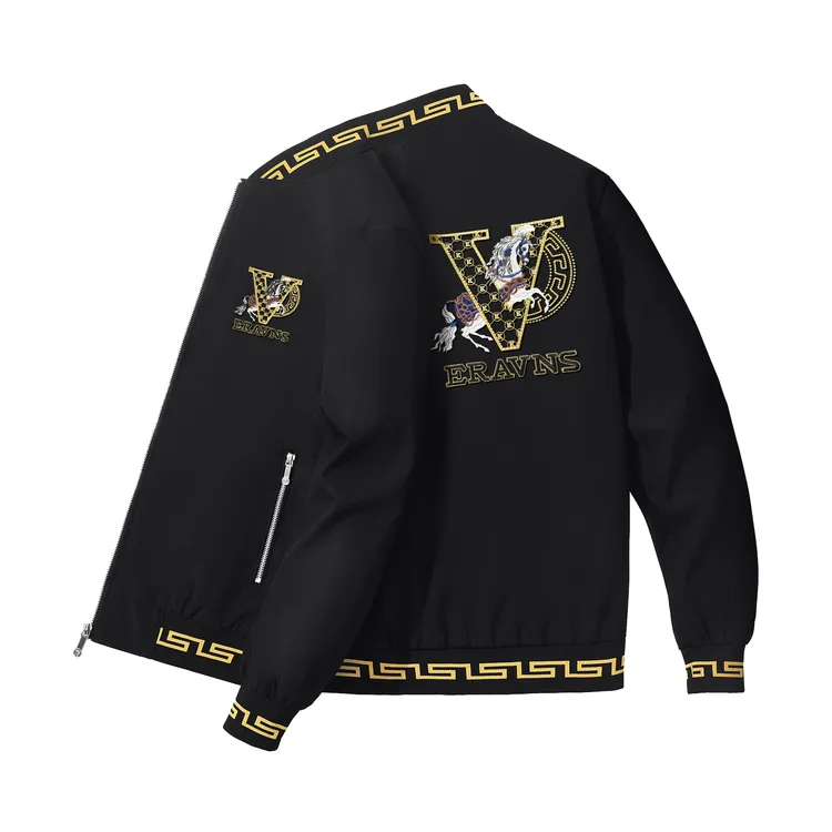 欧洲站秋冬新款男士夹克时尚马年潮流刺绣百搭帅气修身休闲外套