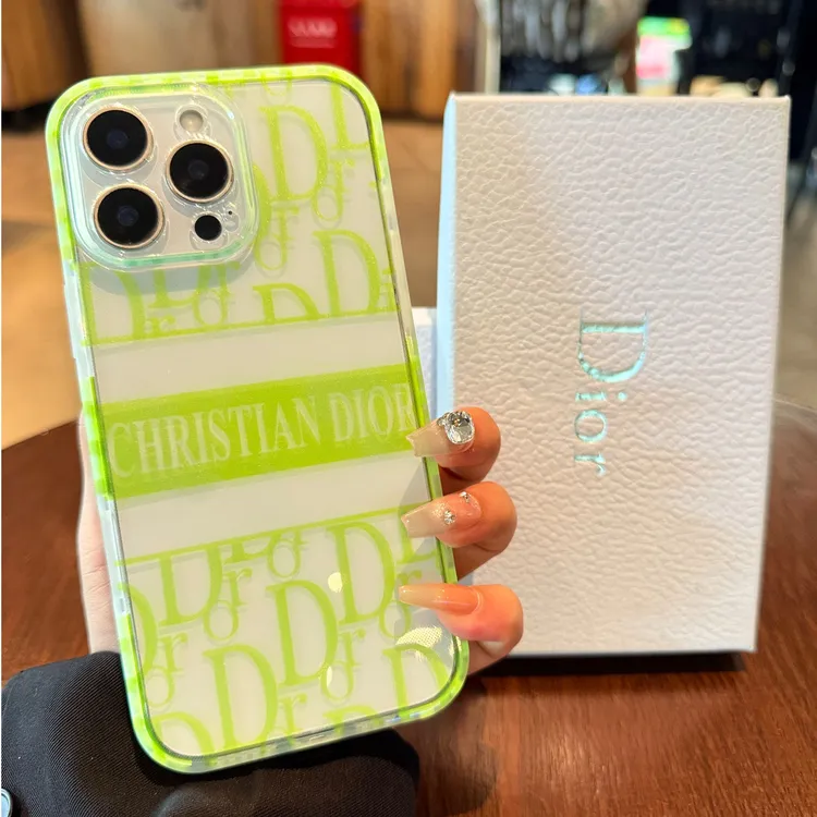 荧光绿iPhone16手机壳D家透明苹果15promax新款全包13女14pro适用