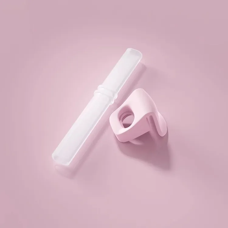 宝宝喝汤神器吸管配件带卡扣婴儿喝粥吸管碗儿童辅食硅胶喝水吸管