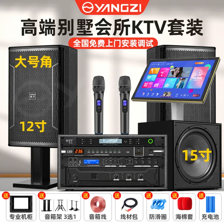 扬子家庭ktv音响套装家用卡拉OK点唱机舞台演出专业k歌音响全套