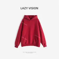 LAZYVISION【机场卫衣】重工水洗加厚连帽休闲宽松卫衣ZMD-34812