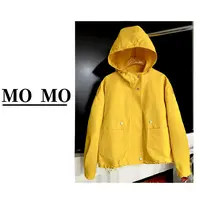 MOMO【环岛日记·冲锋衣】2025新款百搭口袋连帽短款宽松工装上衣女