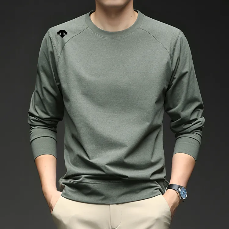 【商场同款】迪桑家长袖T恤男秋季新款吸湿运动速干潮流圆领打底衫