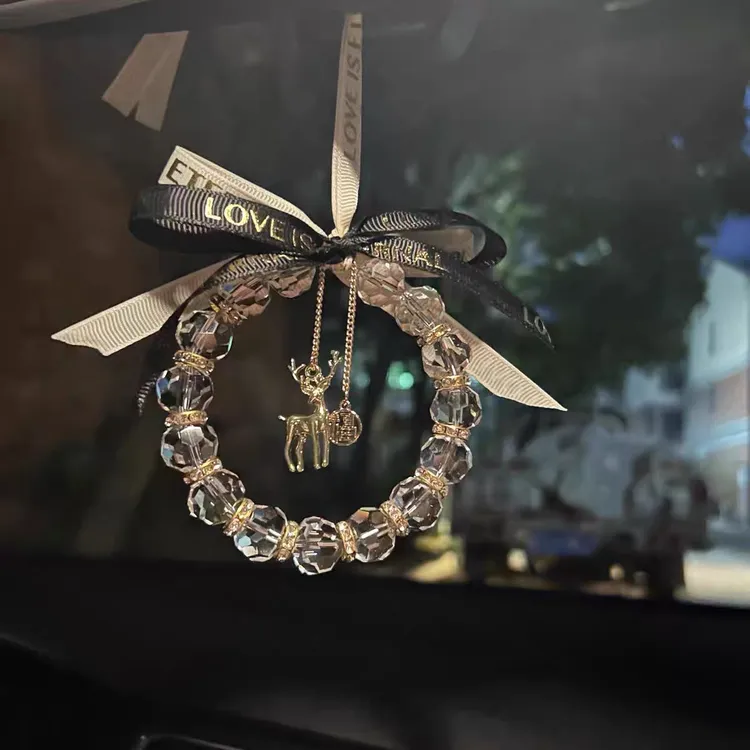 汽车挂件高档水晶挂饰车内吊饰一路平安水晶新款车载内饰品摆件女