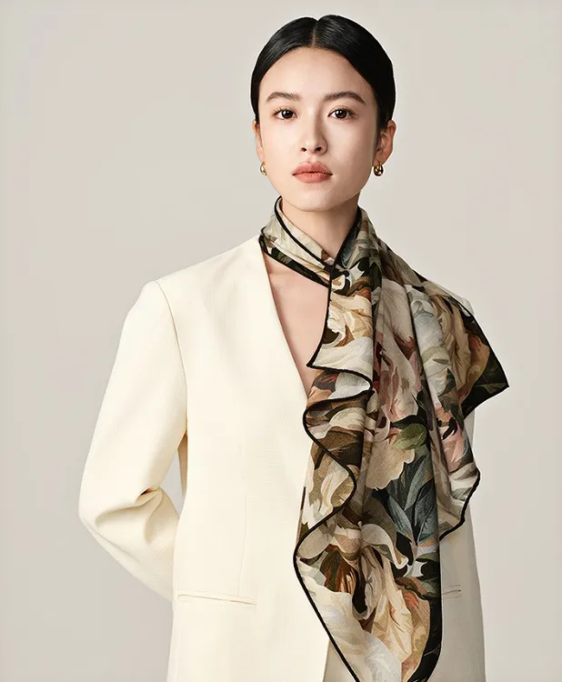 楊楊【玫瑰的故事】时尚百搭丝毛女士围巾丝巾披肩