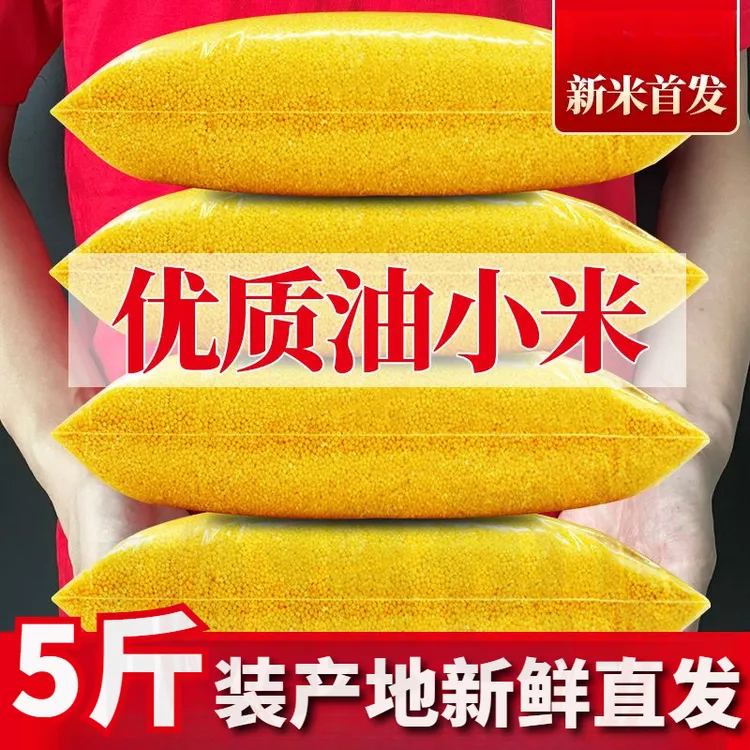 今年新米】5斤装黄小米大包煮饭煮粥小米颗粒饱满米粒金黄醇香