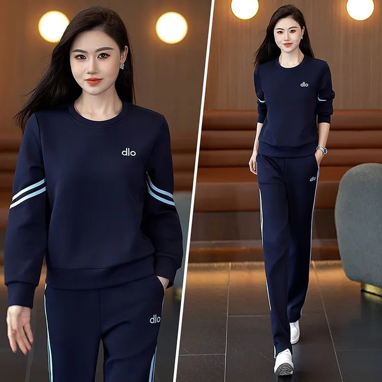 2025秋季新款运动套装女时尚圆领高档洋气减龄宽松休闲卫衣两件套