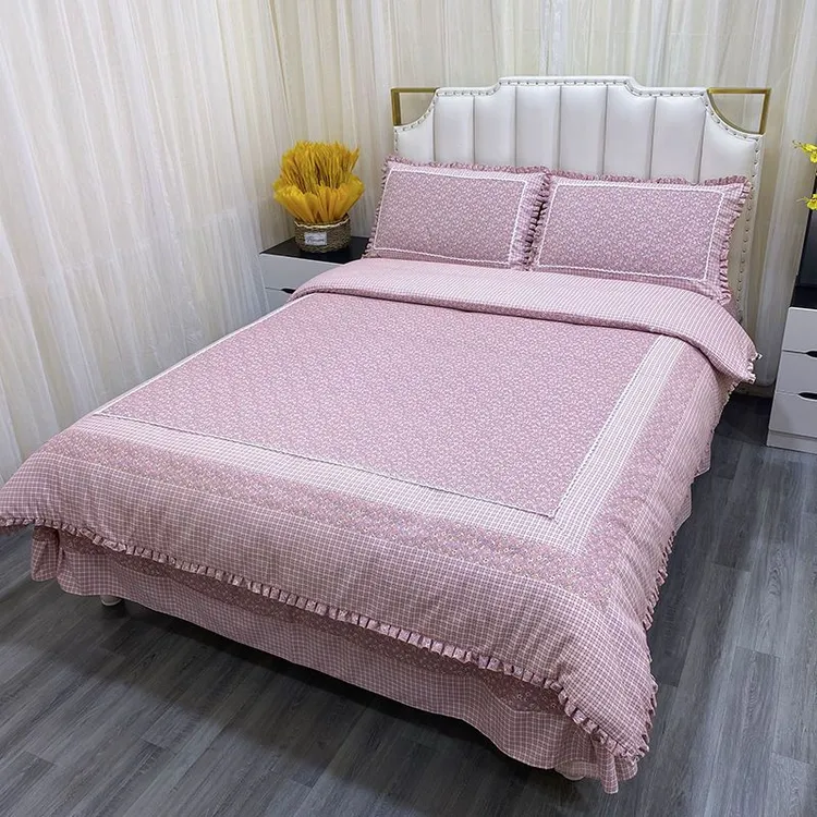 新疆西藏包邮回头客1506人田园韩版小碎花四件套加厚亲肤棉磨毛单