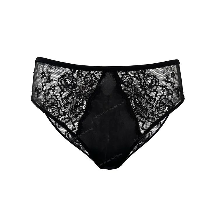 Q*s secret wonderland中低腰性感法式蕾丝女士三角内裤2565C