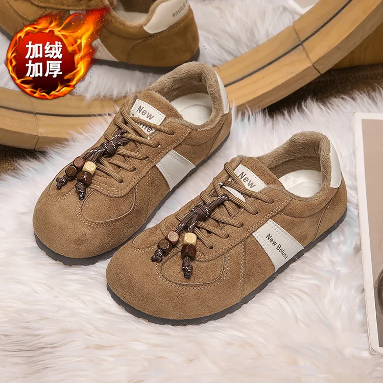 NEW BOLUNE/新百伦德训女2025加绒冬季秋冬软底阿甘平底休闲女鞋