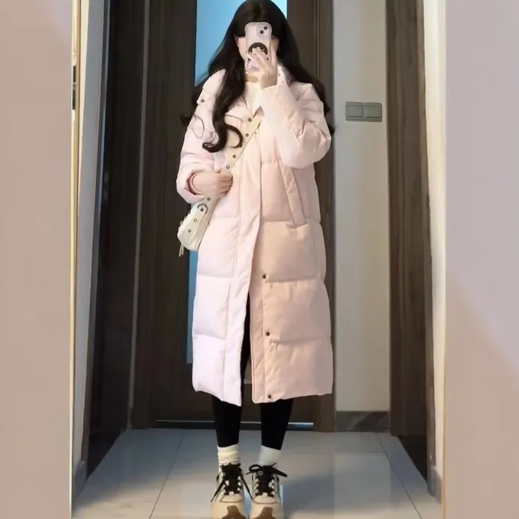 冬季新款加厚羽绒服高级中长款外套棉服休闲百搭