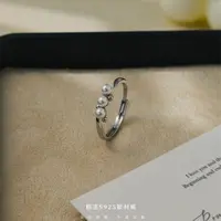 丽沁 925银戒指 多珠银豆戒指ins精致气质时尚经典简约百搭戒圈