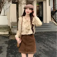慕兔法式气质高级感绑绳长袖衬衫女小众上衣