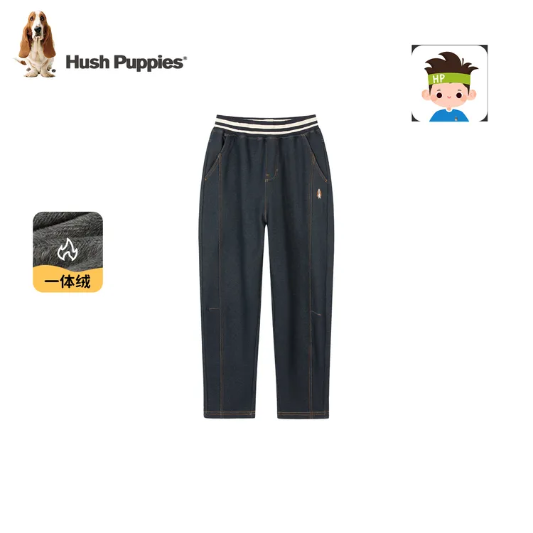 S暇步士童装2025年冬季新款休闲简约一体绒长裤HPTDBD14CK923