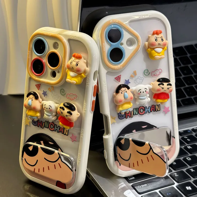小新公仔支架适用苹果16手机壳iPhone15小米14女13vivoppo华为p70