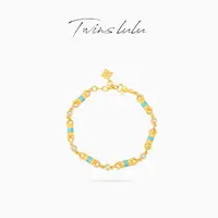 TWINS LULU 镀K金时尚简约百搭精致古法工艺刚杵手链TSS6976