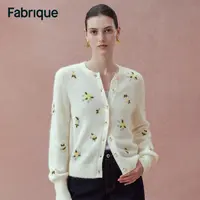 【Fabrique 】秋冬新品手工刺绣碎花羊驼毛绵羊毛法式针织开衫