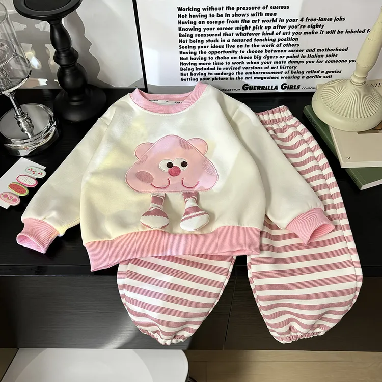女童卫衣套装秋装2025新款儿童洋气时髦宝宝衣服休闲两件套春秋潮
