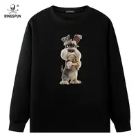RINGSPUN【雪纳瑞】重磅刺绣潮牌T恤 休闲长袖T恤男女同款