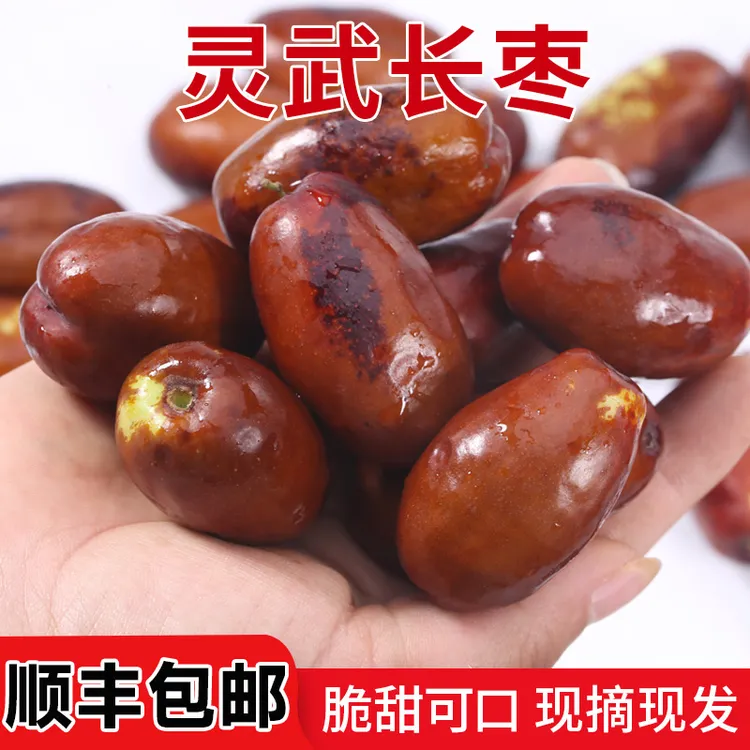 宁夏灵武长枣新鲜现摘脆甜多汁应季特产红枣水果孕妇佳品顺丰包邮