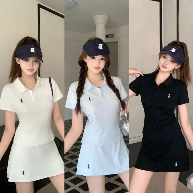 大码女装2025夏季新款休闲运动街头时尚套装短袖短裙两件套2036