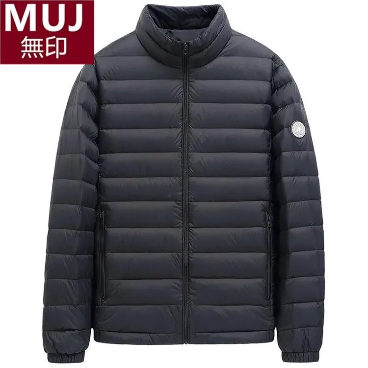 日本无印男士衣薄款冬季新款轻薄服现货男袄短款排骨衣短款