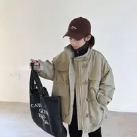 嗒囜【户外研学】防风保暖耐造大口袋秋冬装儿童工装风棉衣棉服外套