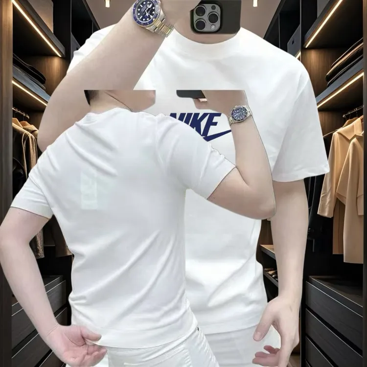 2025年夏季新款潮牌美式复古印花短袖t恤男士百搭半截袖上衣体恤