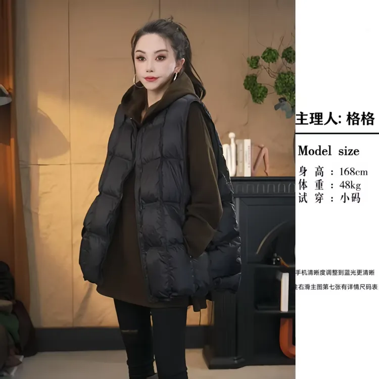 【格小姐】5615-2秋季新款韩版圆领时尚百搭洋气无袖鸭绒马甲外套