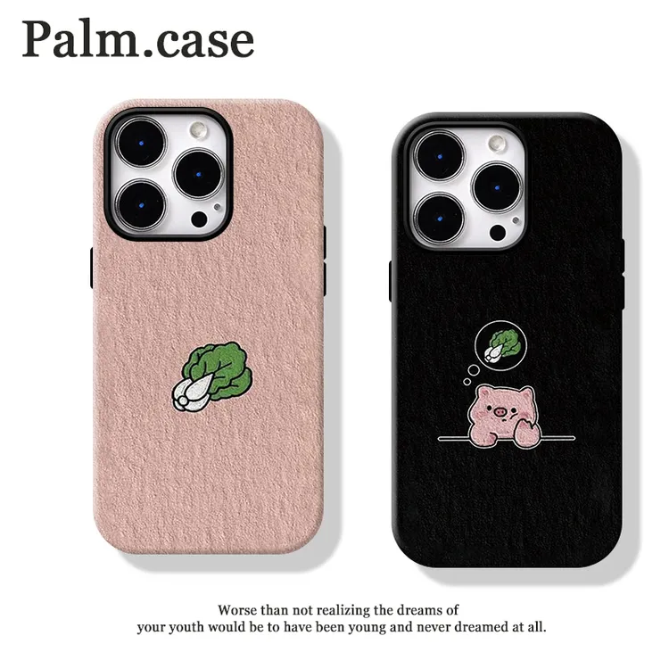 菲林二合一适用华为/oppo/vivo/小米/一加/苹果ins手机壳情侣白菜