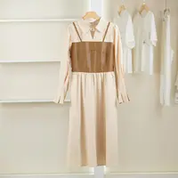 一路童行【诗M】3091856 假两件拼接连衣裙春秋女装商场专柜正品