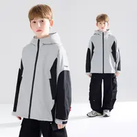 MUCMUKN户外男女童绣花拼接防风外套轻量棉服夹克冬新款M54ZW5585