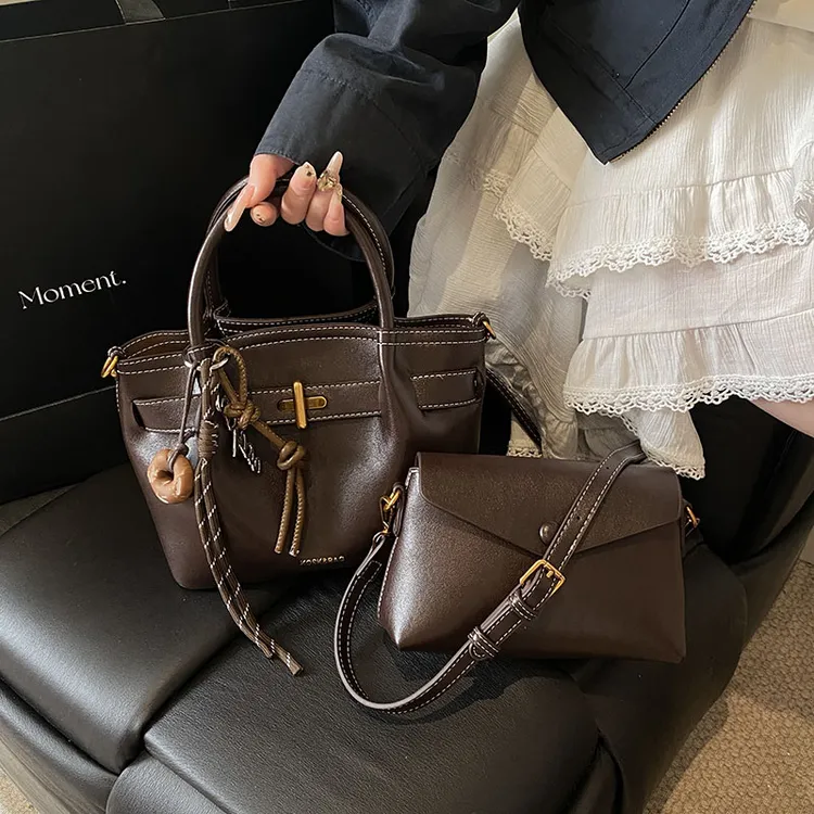 拉链肩包简约气质网红百搭斜挎包休闲风ins复古单肩夏季-1212