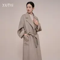 序缇100%山羊绒大衣女秋季2025新款长款毛呢外套J92-22715