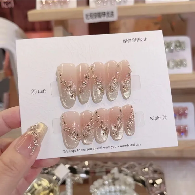 【月光星河】纯手工穿戴甲2025美甲穿戴光疗甲冰透流行纯欲四季流行