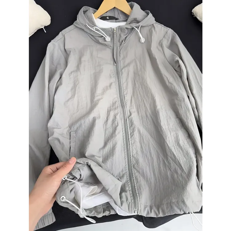 UPF50+山系轻薄防晒衣外套男夏季薄款连帽夹克美式冰丝情侣运动服