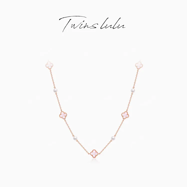TWINS LULU 925银 镀K金 简约高级感高贵奢华四叶项链TSJ9620
